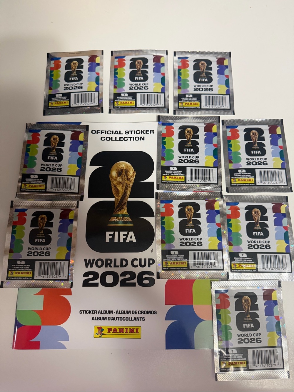 Panini World Cup 2026 FIFA Sticker Album & 10 Packs 70 Stickers